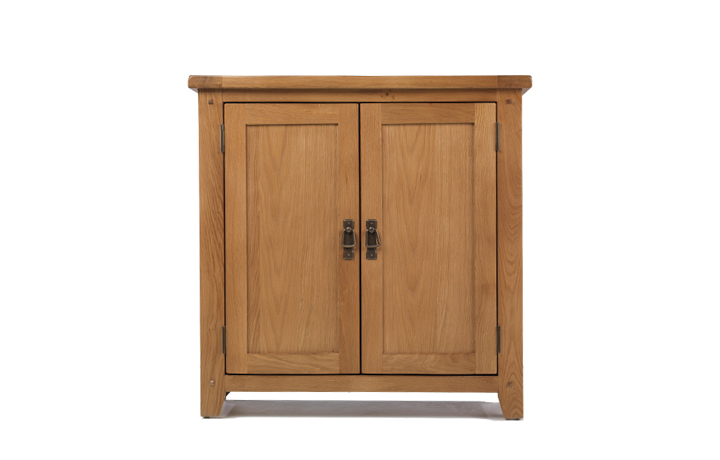 Knebworth Rustic Oak Collection - Knebworth Rustic Oak Small 2 Door Cupboard