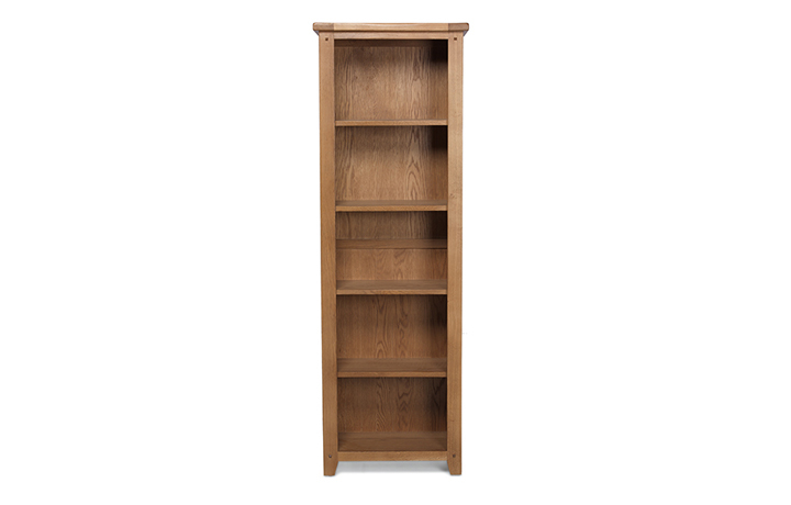 Knebworth Rustic Oak Collection - Knebworth Rustic Oak Tall Narrow Bookcase