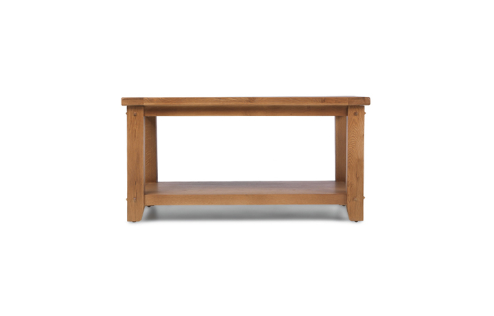Knebworth Rustic Oak Collection - Knebworth Rustic Oak Coffee Table With Shelf