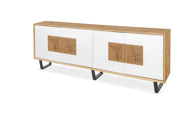 Industrial Sideboards - Annika Modern Oak 4 Door Large Sideboard