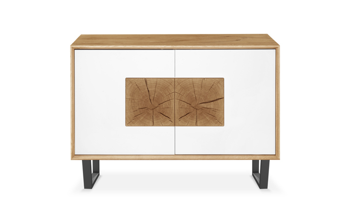 Industrial Sideboards - Annika Modern Oak 2 Door Small Sideboard