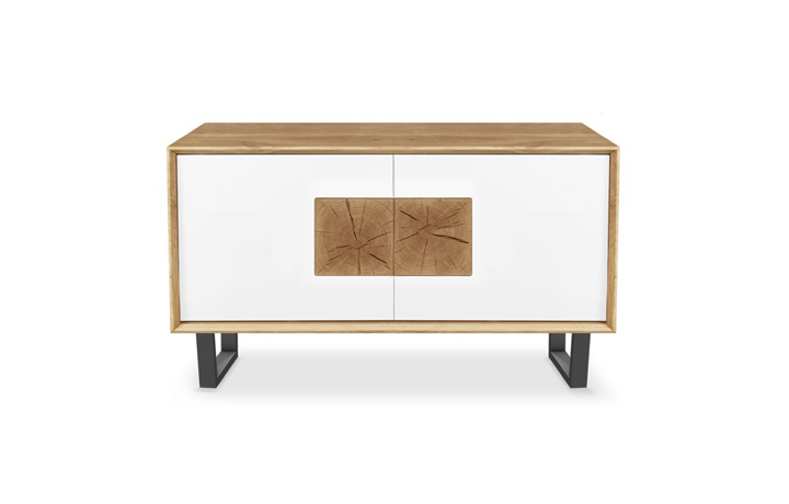 Oak Standard TV Units - Annika Modern Oak Small 2 Door TV Unit