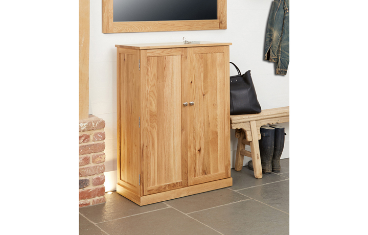 Pacific Oak Furniture Range - Pacific Oak Large Shoe Cupboard