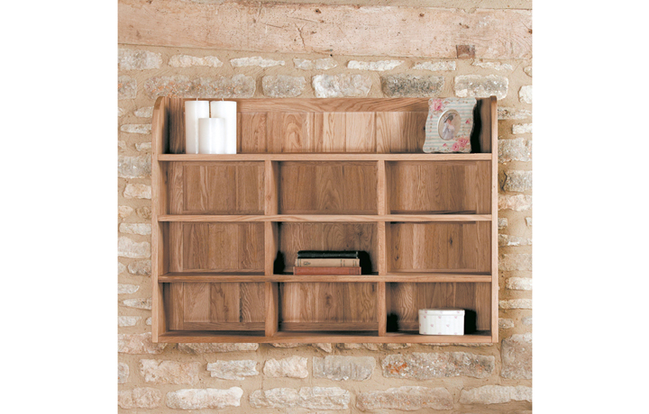 Office Furniture - Pacific Oak Wall Mounted Shelf Rack