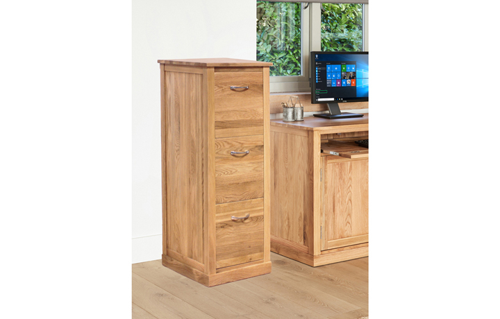 Pacific Oak Furniture Range - Pacific Oak 3 Drawer Filing Cabinet