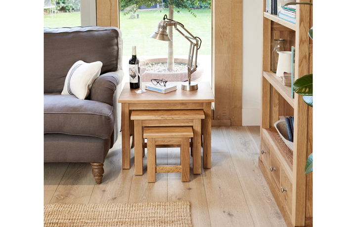 Pacific Oak Furniture Range - Pacific Oak Nest Of 3 Tables