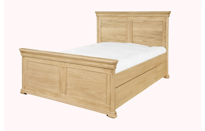 6ft Super Kingsize Bed Frames - Lancaster Solid Oak Bed Frame With Drawers 