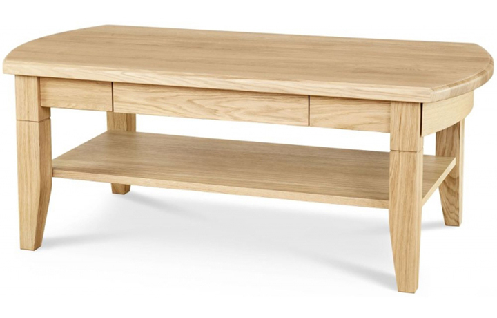 Oak Coffee Tables - Lancaster Solid Oak Coffee Table With Drawer