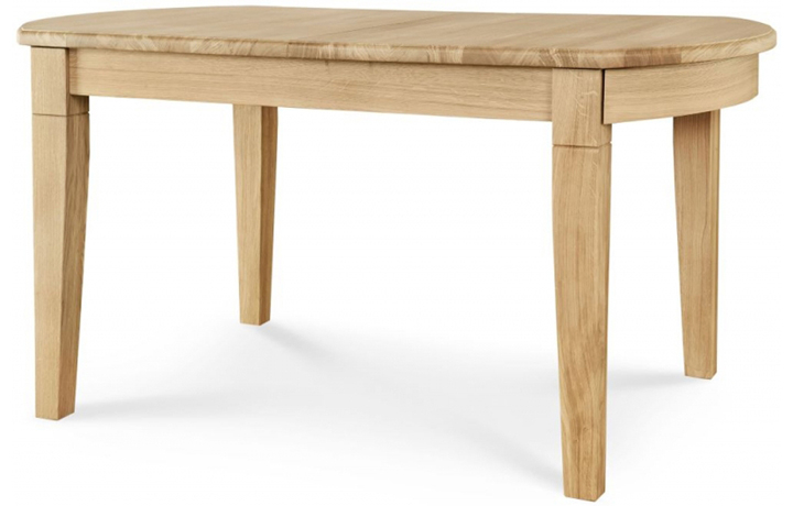 Oak Dining Tables - Lancaster Solid Oak Extending D-End Dining Table - 2 Sizes Available