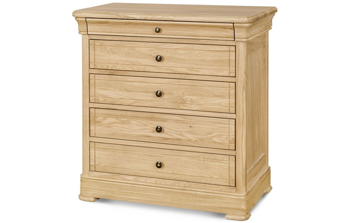 Oak Chest Of Drawers - Lancaster Solid Oak 5 Drawer Chest