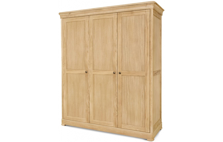 Lancaster Solid Oak Collection - Lancaster Solid Oak Full Hanging Triple Wardrobe