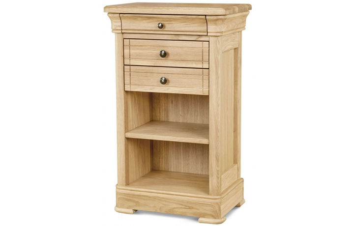 Oak 3 Drawer Console Tables - Lancaster Solid Oak Phone Table