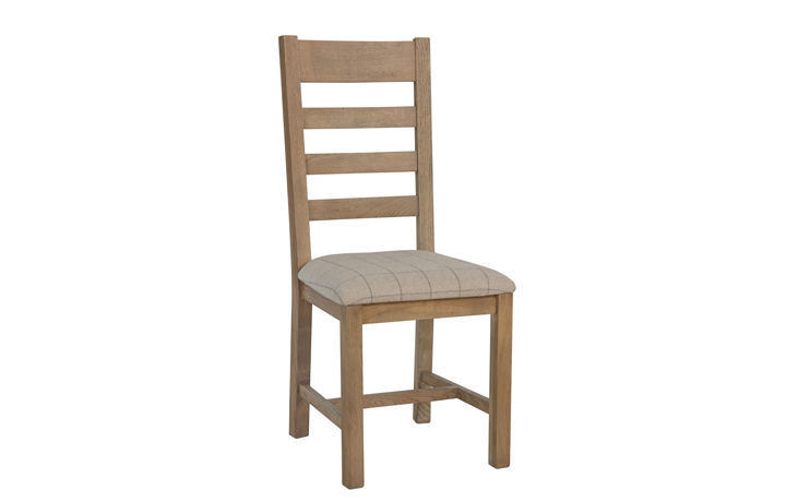 Ambassador Oak Collection - Ambassador Oak Slatted Dining Chair - 2 Pad Colours