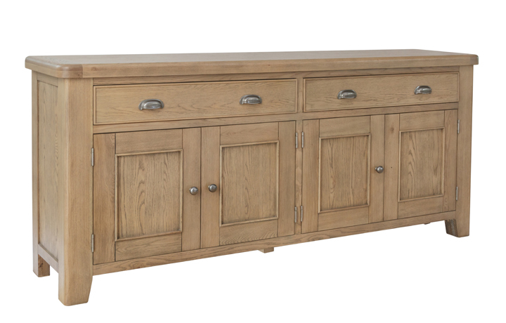 Ambassador Oak Collection - Ambassador Oak 4 Door Extra Large Sideboard