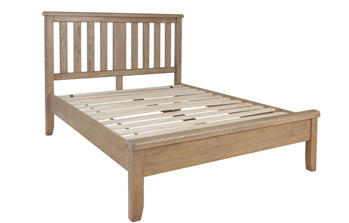 5ft Kingsize Hardwood Bed Frames - Ambassador Oak 5ft Kingsize Slatted Bed Frame