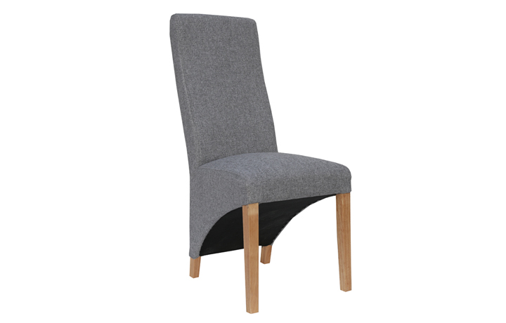 Chairs & Bar Stools - Wave Light Grey Upholstered Chair