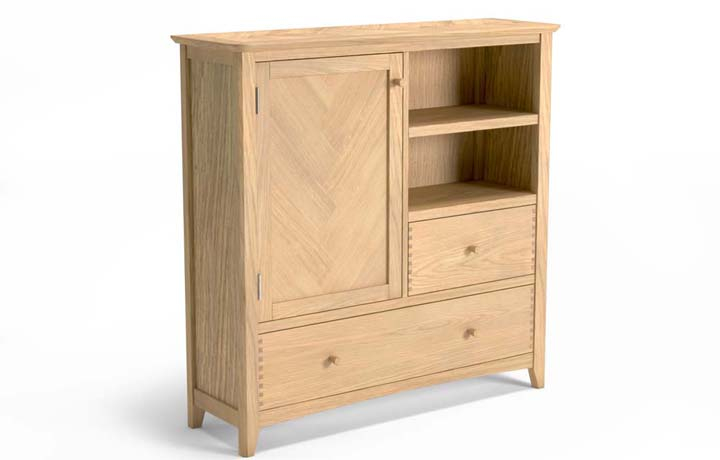 Carnaby Oak Collection - Carnaby Oak Large Drinks Cabinet