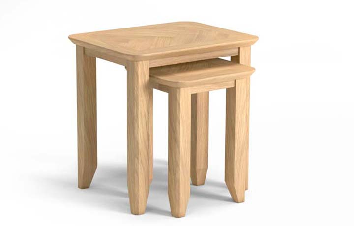 Carnaby Oak Collection - Carnaby Oak Nest Of 2 Tables