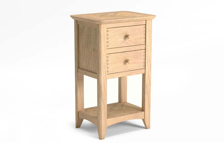 Carnaby Oak Collection - Carnaby Oak 2 Drawer Tall Lamp Table