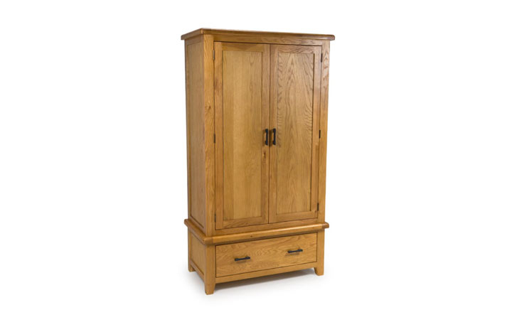 Hamilton Oak Collection - Hamilton Oak 2 Door Wardrobe