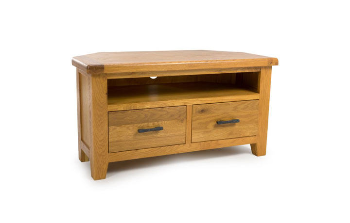 Hamilton Oak Collection - Hamilton Oak Corner TV Unit