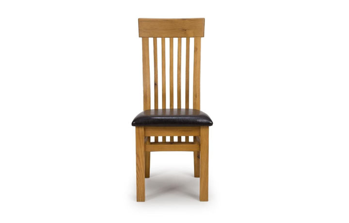 Hamilton Oak Collection - Hamilton Oak Dining Chair With Solid Seat