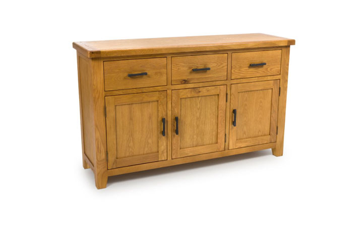 Hamilton Oak Collection - Hamilton Oak 3 Door 3 Drawer Large Sideboard