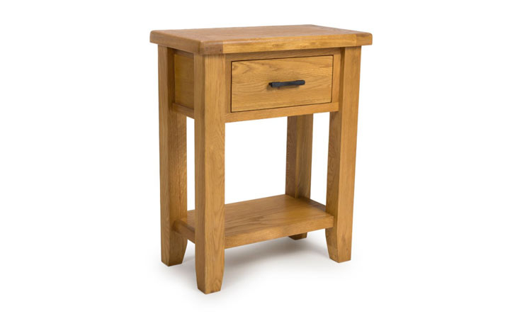 Oak 1 Drawer Console Tables - Hamilton Oak 1 Drawer Console Table