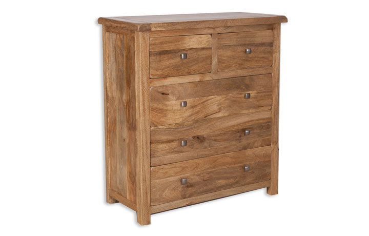 Mango Chest Of Drawers - Chennai Solid Mango 2 Over 3 Chest