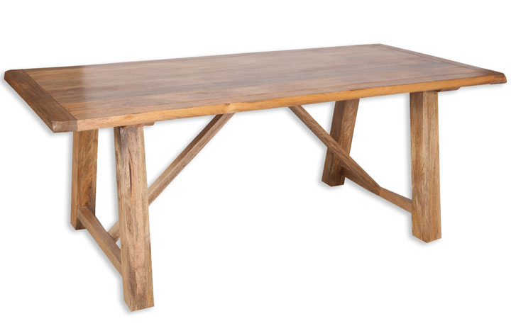 Oak Dining Tables - Chennai Solid Mango 200cm Dining Table