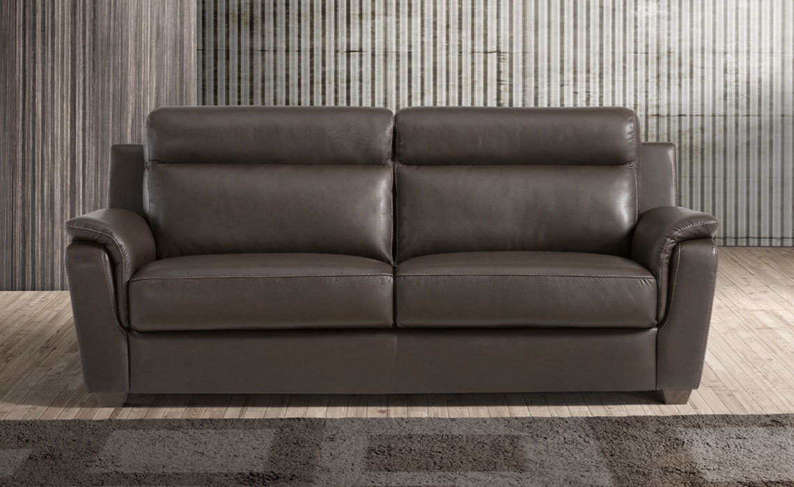Milan Italian Leather Or Fabric Collection - Milan 3 Seater Sofa (2 Cushions)