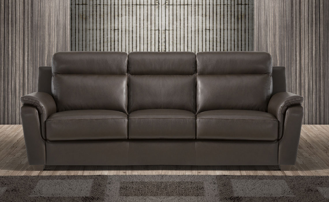 Milan Italian Leather Or Fabric Collection - Milan 3 Seater Maxi Sofa (3 Cushions)
