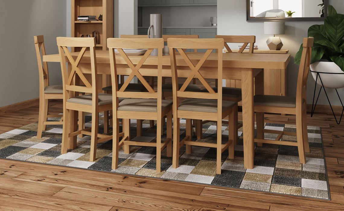 Oak Dining Tables - Woodbridge Oak 160-200cm Extending Table