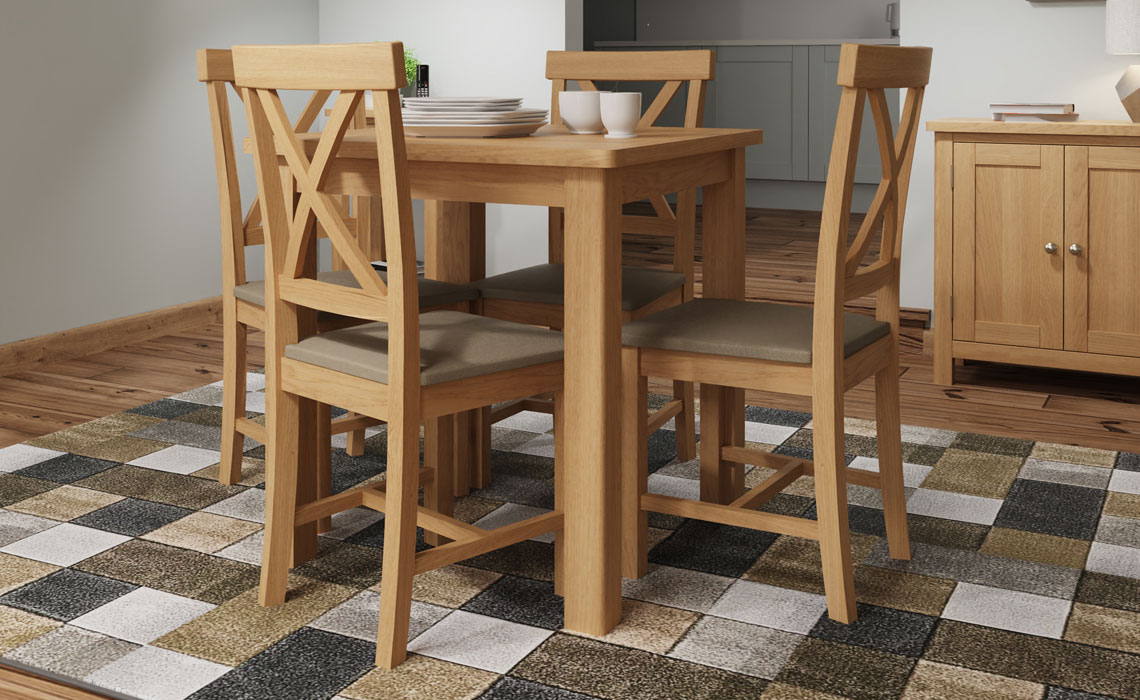 Woodbridge Oak Collection  - Woodbridge Oak 75cm Square Dining Table