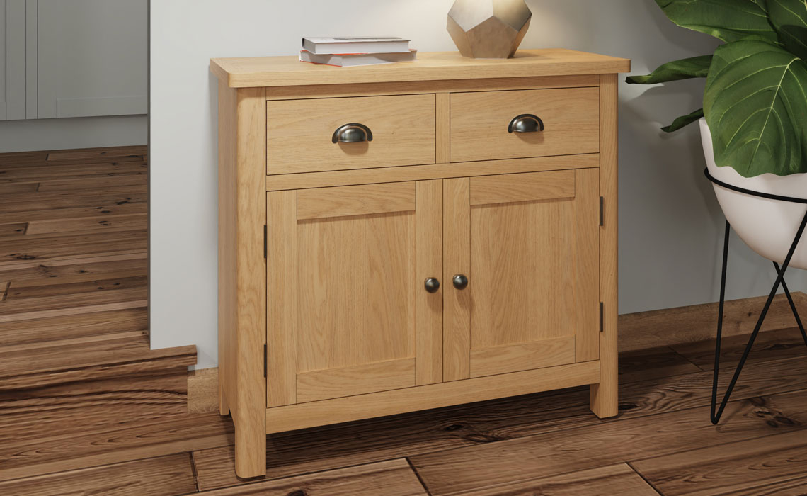 Oak Sideboards - Woodbridge Oak 2 Door 2 Drawer Sideboard