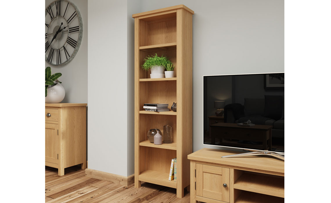 Oak Bookcases - Woodbridge Oak Large Bookcase