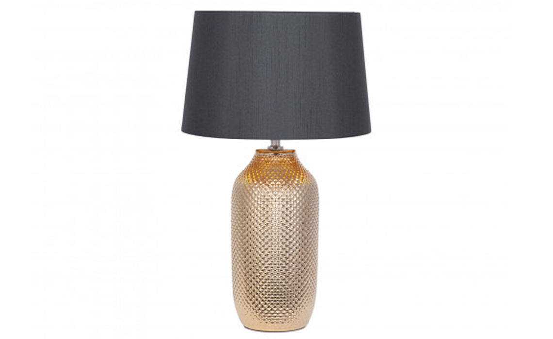 Lighting Range (PLL) - PLL207 Gold Textured Ceramic Table Lamp