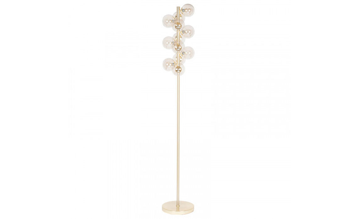 Lighting Range (PLL) - PLL223 Lustre Glass Orb and Gold Floor Lamp