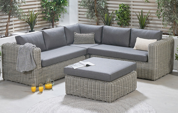 Slate & Stone Grey Outdoor Furniture Sets - Tobago Corner Set