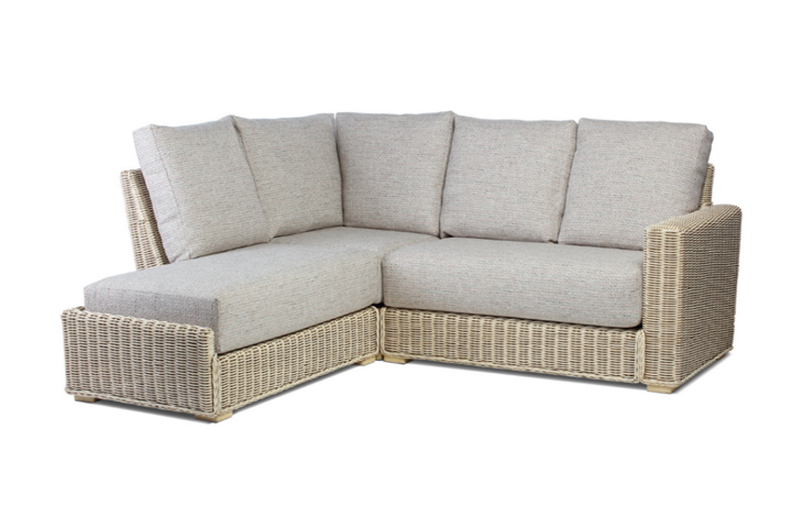 Burford Rattan Range in Natural Wash - Burford Corner Sofa (Left & Right Arm Facing)