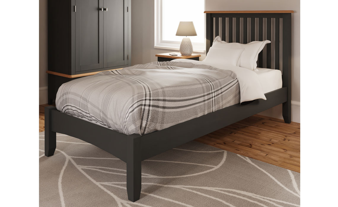 Beds & Bed Frames - Columbus Grey Painted 3ft Single Bed Frame