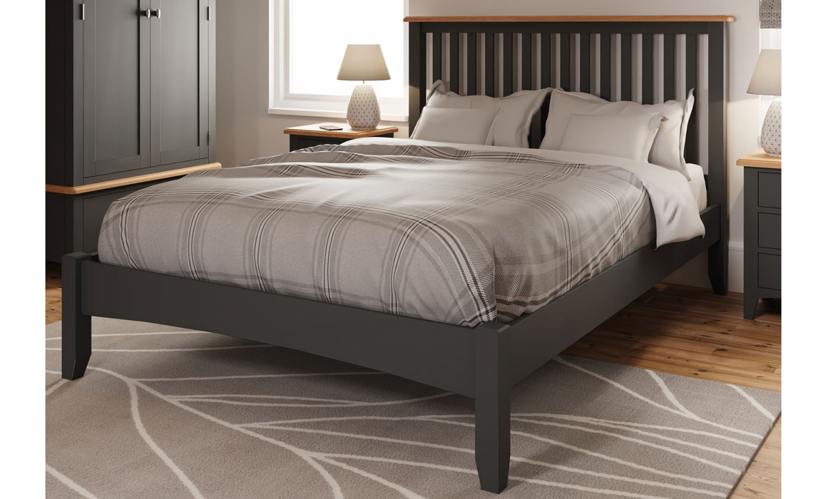 Beds & Bed Frames - Columbus Grey Painted 4ft6 Double Bed Frame