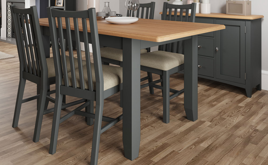 Dining Tables - Columbus Grey Painted 160-200cm Extending Dining Table
