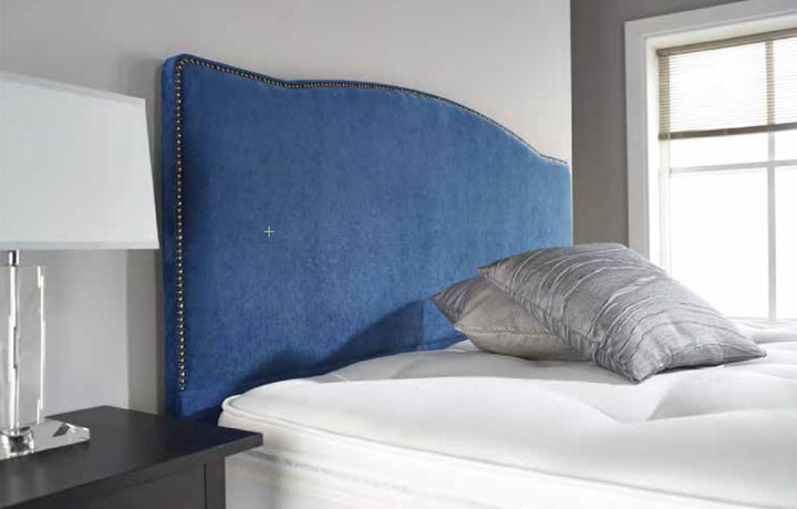 6ft Super King Size Headboards - 6ft Curve Studded Floor Standing Headboard