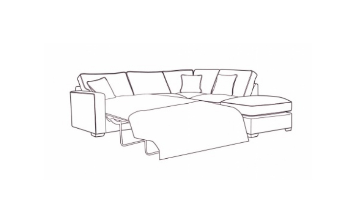 Corner Sofas - San Francisco Sofa Bed Corner Pillow Or Standard Back With Footstool