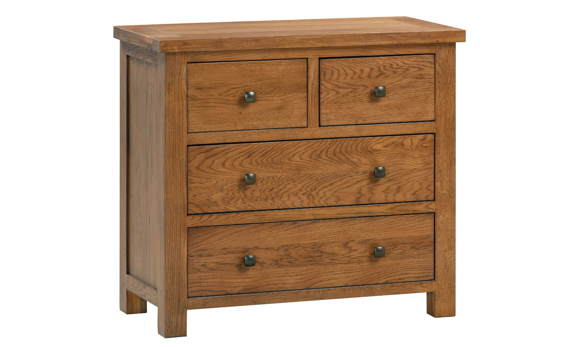 Chest Of Drawers - Lavenham Rustic Oak 2 Over 2 Chest