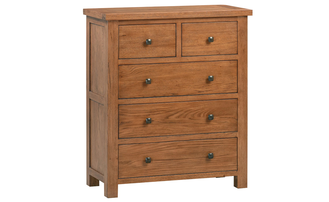 Chest Of Drawers - Lavenham Rustic Oak 2 Over 3 Chest