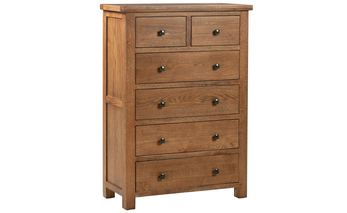 Chest Of Drawers - Lavenham Rustic Oak 2 Over 4 Chest