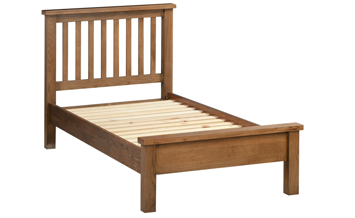 3ft Single Hardwood Bed Frames - Lavenham Rustic Oak 3ft Single Bed Frame