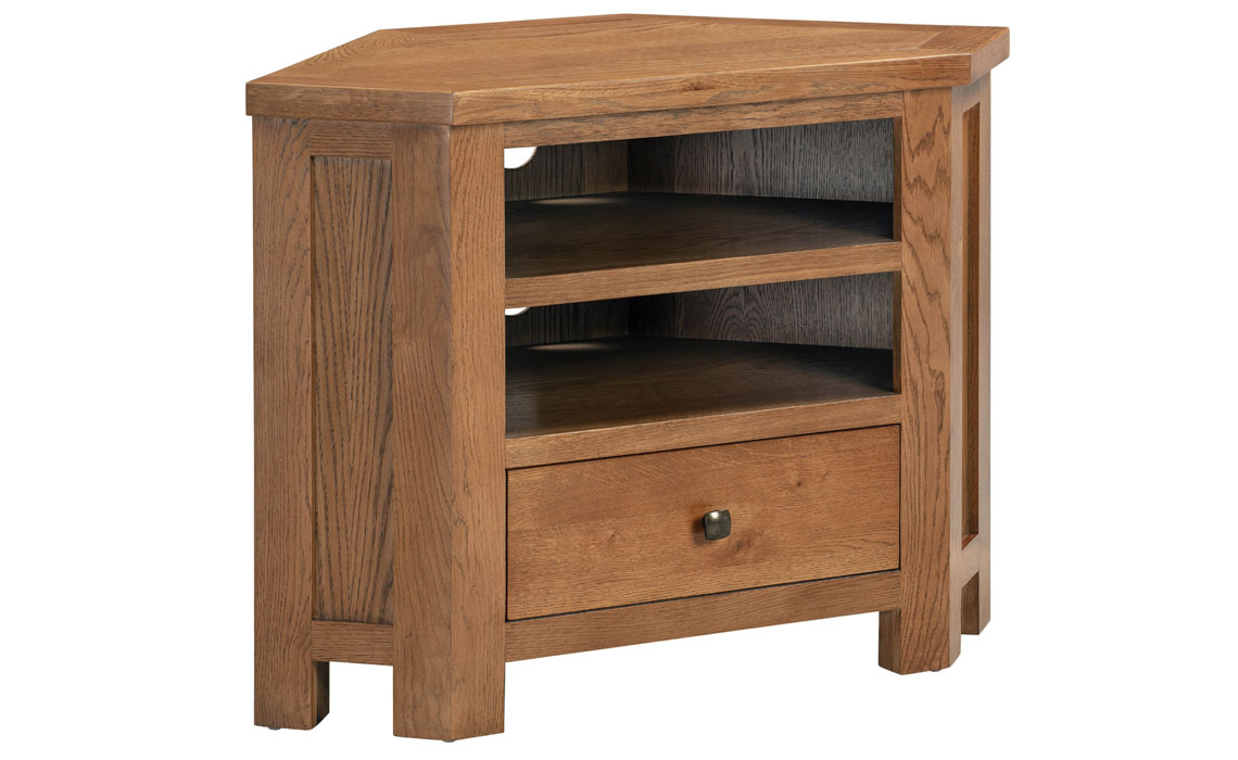 Lavenham Rustic Oak Range - Lavenham Rustic Oak Corner TV Unit